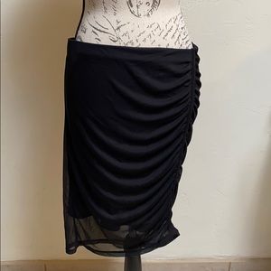 Black Guess ruched skirt.